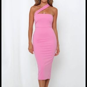 Be My Valentyne Midi Dress Pink